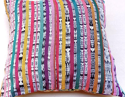 Cotton Guatemala hand pillow cover -Comalapa Huipil- 14x18 16x16 17x17 18x18