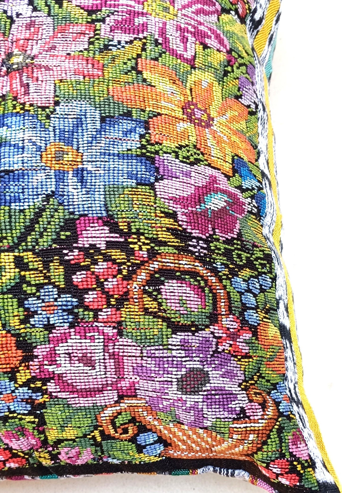 Cotton Guatemala hand pillow cover -Comalapa Huipil- 14x18 16x16 17x17 18x18