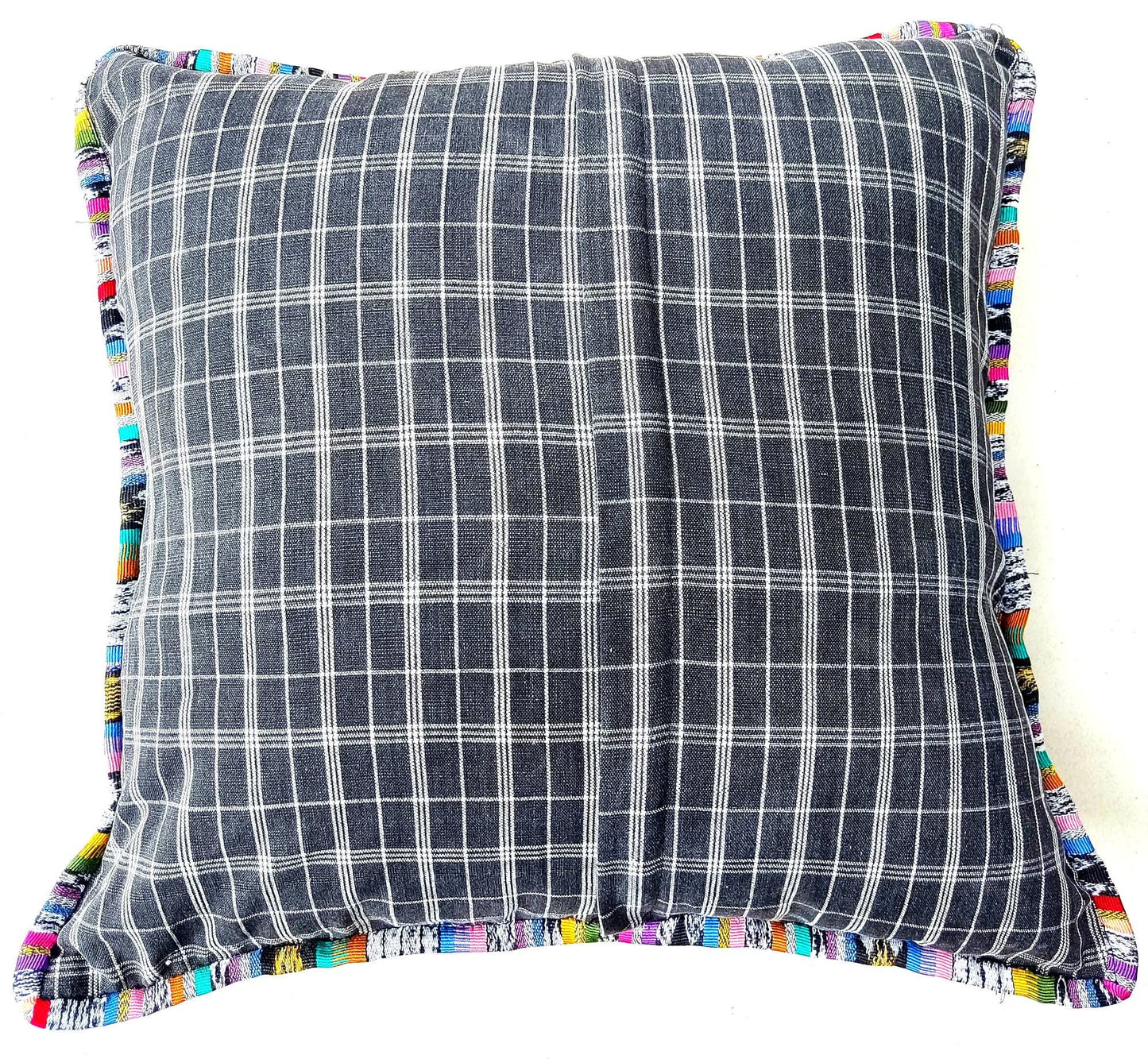 Set of Cotton Guatemala UPCYCLED Geometric PEACOCK Huipil Pillow Case Cushion Cover 18x18 inches 45x45 cm