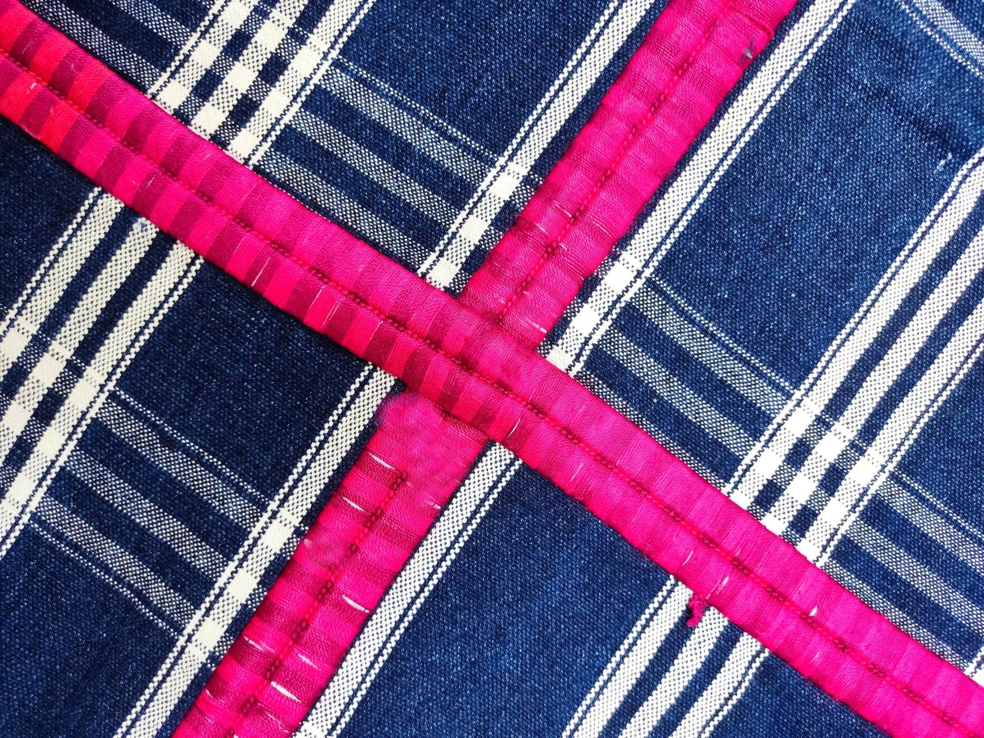 GUATEMALAN Santa Maria De Jesus Cotton CORTE FABRIC Per Yard - Vintage Embroidered Hand Woven Fabric