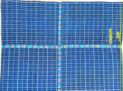 GUATEMALAN Santa Maria De Jesus Cotton Grid Corte FABRIC Per Yard - Vintage Embroidered Hand Woven Fabric