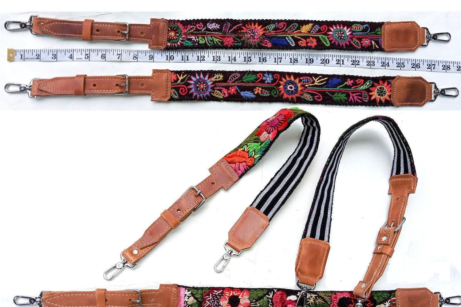 Guatemalan handmade embroidered backpack pair straps