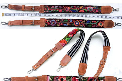 Guatemalan handmade embroidered backpack pair straps
