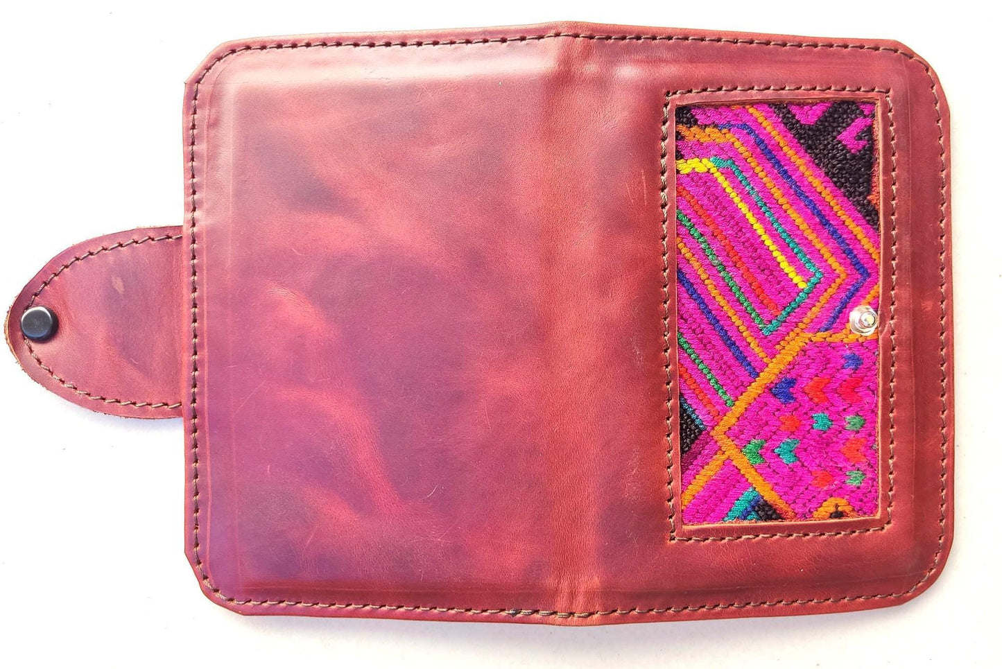 Guatemalan Leather Huipil PASSPORT Case Holder