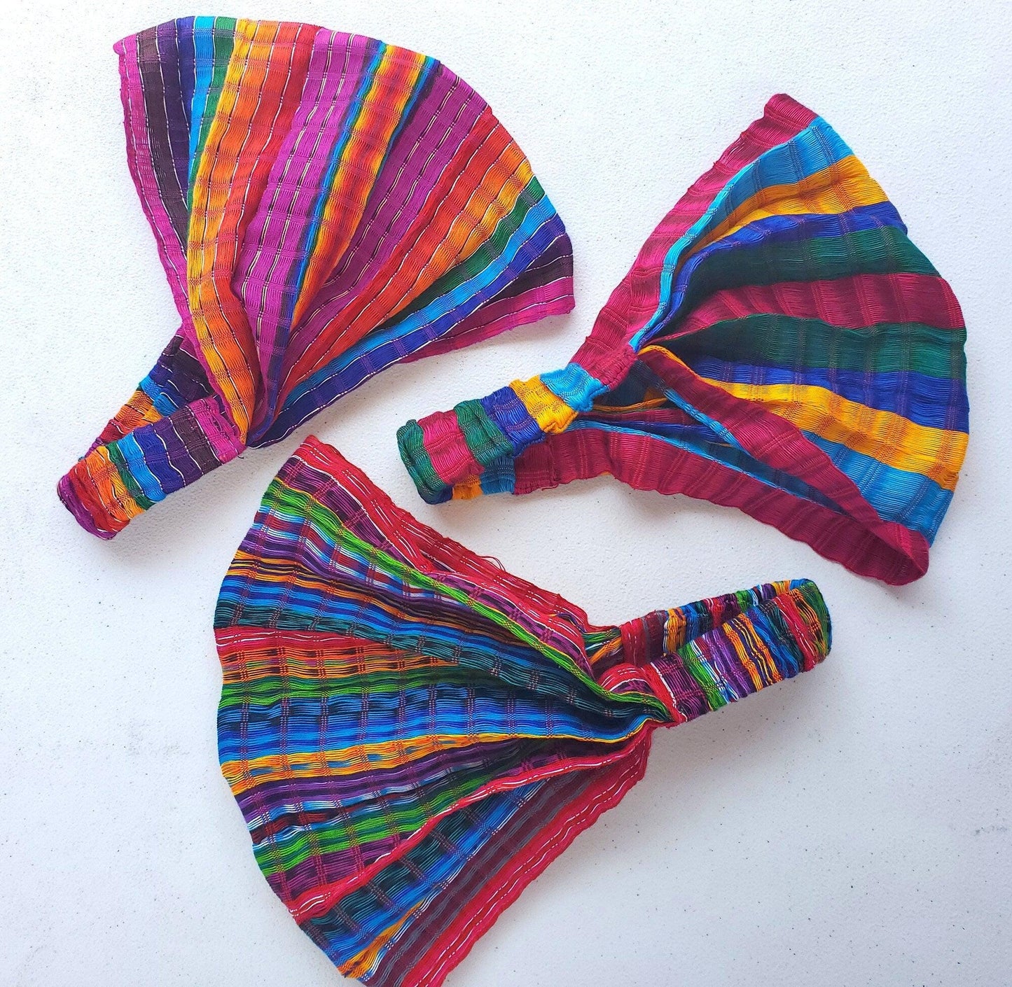 Medium Weight GUATEMALAN Cotton HEADBAND BANDANA For Women Aviable In Multiple Colors