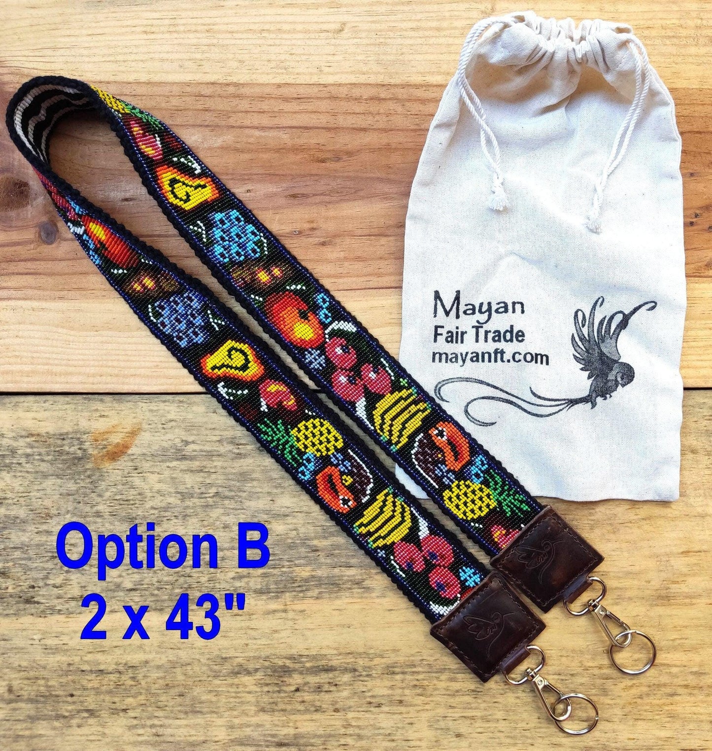 Guatemalan Handmade beaded floral CAMERA / Bag STRAP