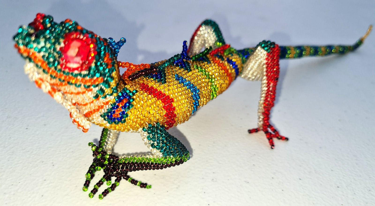 Czech Glass Hand Beaded Iguana Lizard Alligator Turtle Frog Ornament