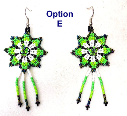 Guatemalan Handmade Colorful Seed Bead Earrings