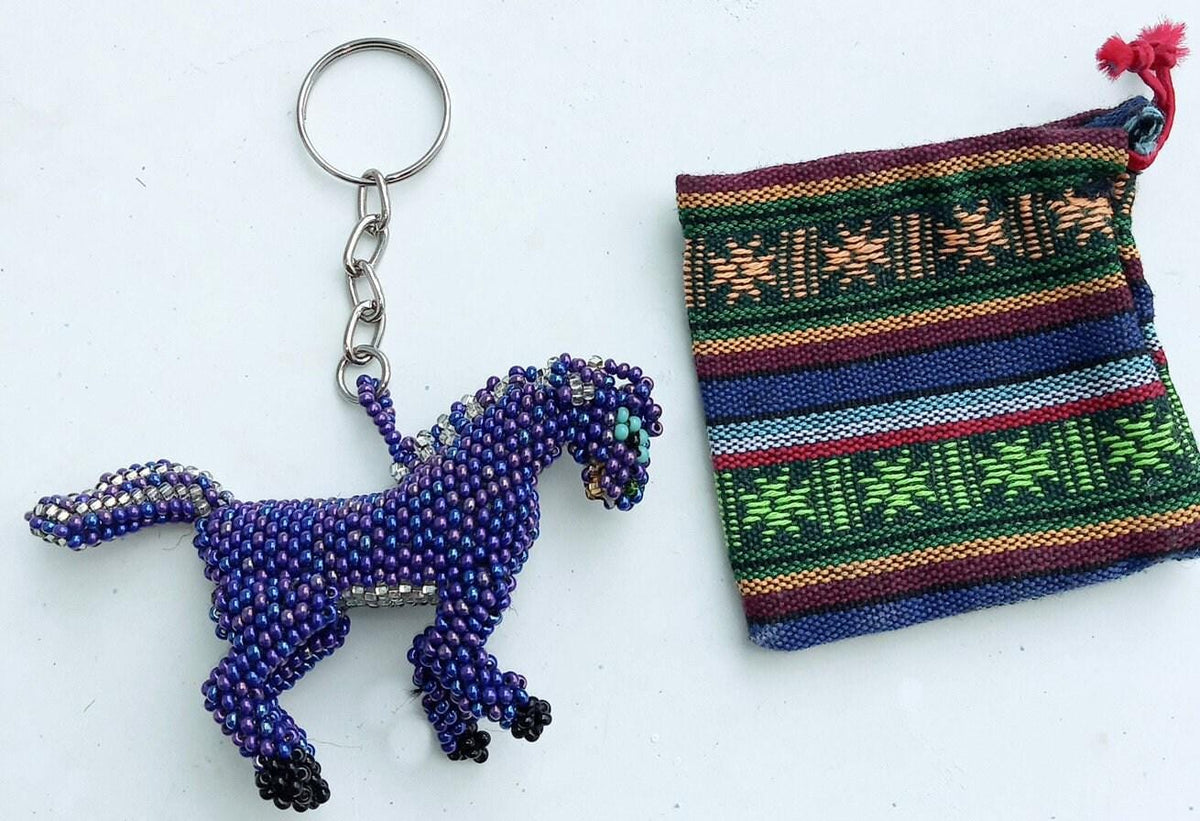 Czech Glass Hand BEADED UNICORN Ornament -Hanging decor-
