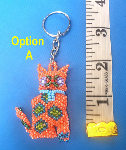 BEADED Kitty Hanging ORNAMENT Gift For Cat Lovers - Czech Glass Seed Beads And Nylon Thread