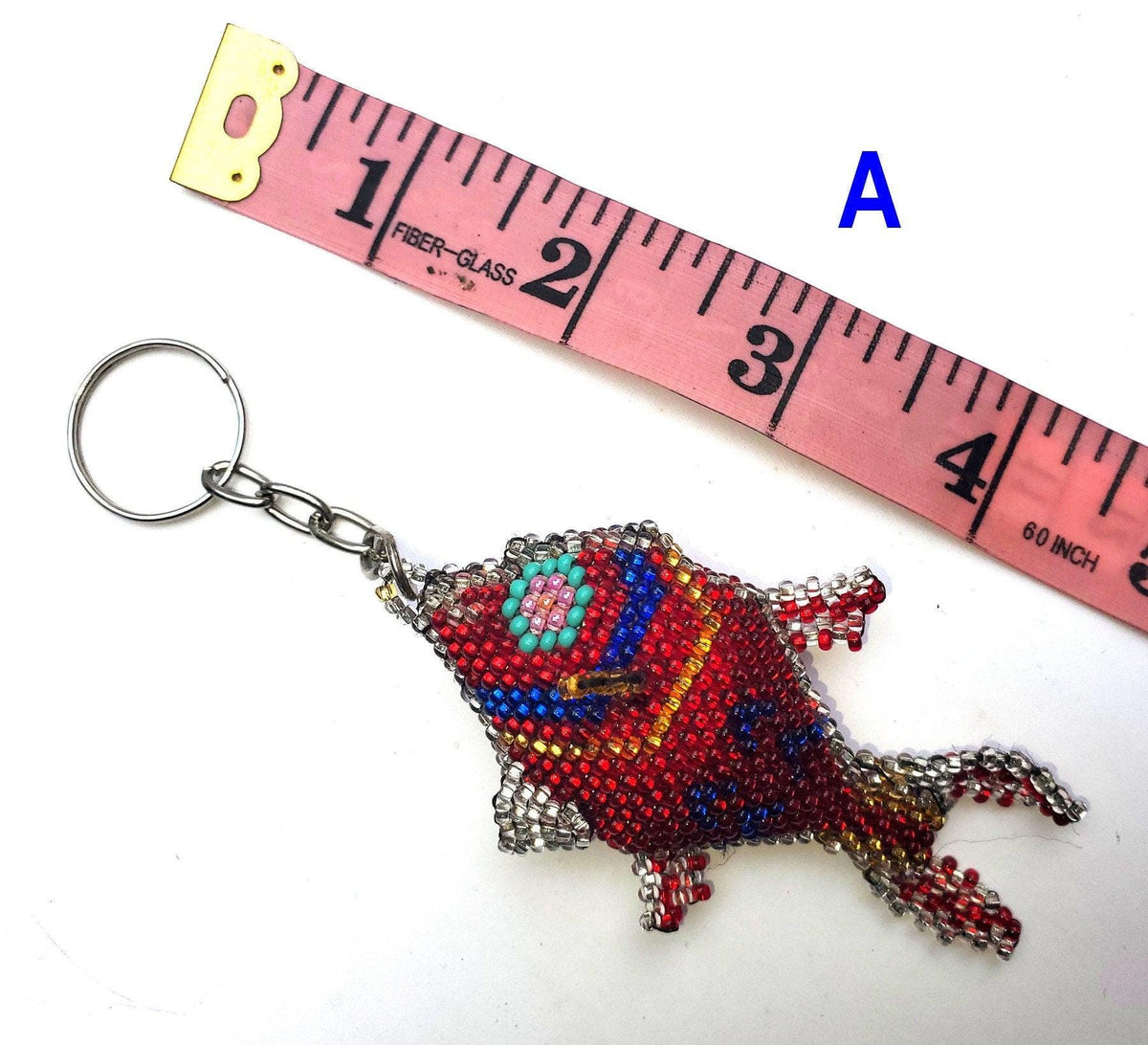 BEADED FISH Hanging ORNAMENT Gift For Animal Lovers - Czech Glass Seed Beads And Nylon Thread