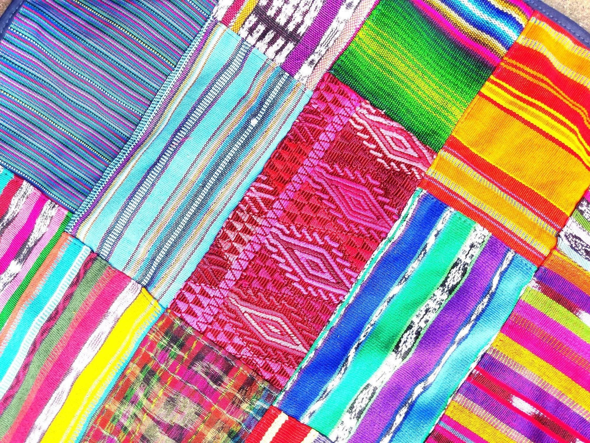 Multicolor Patchwork Quilt Huipil throw