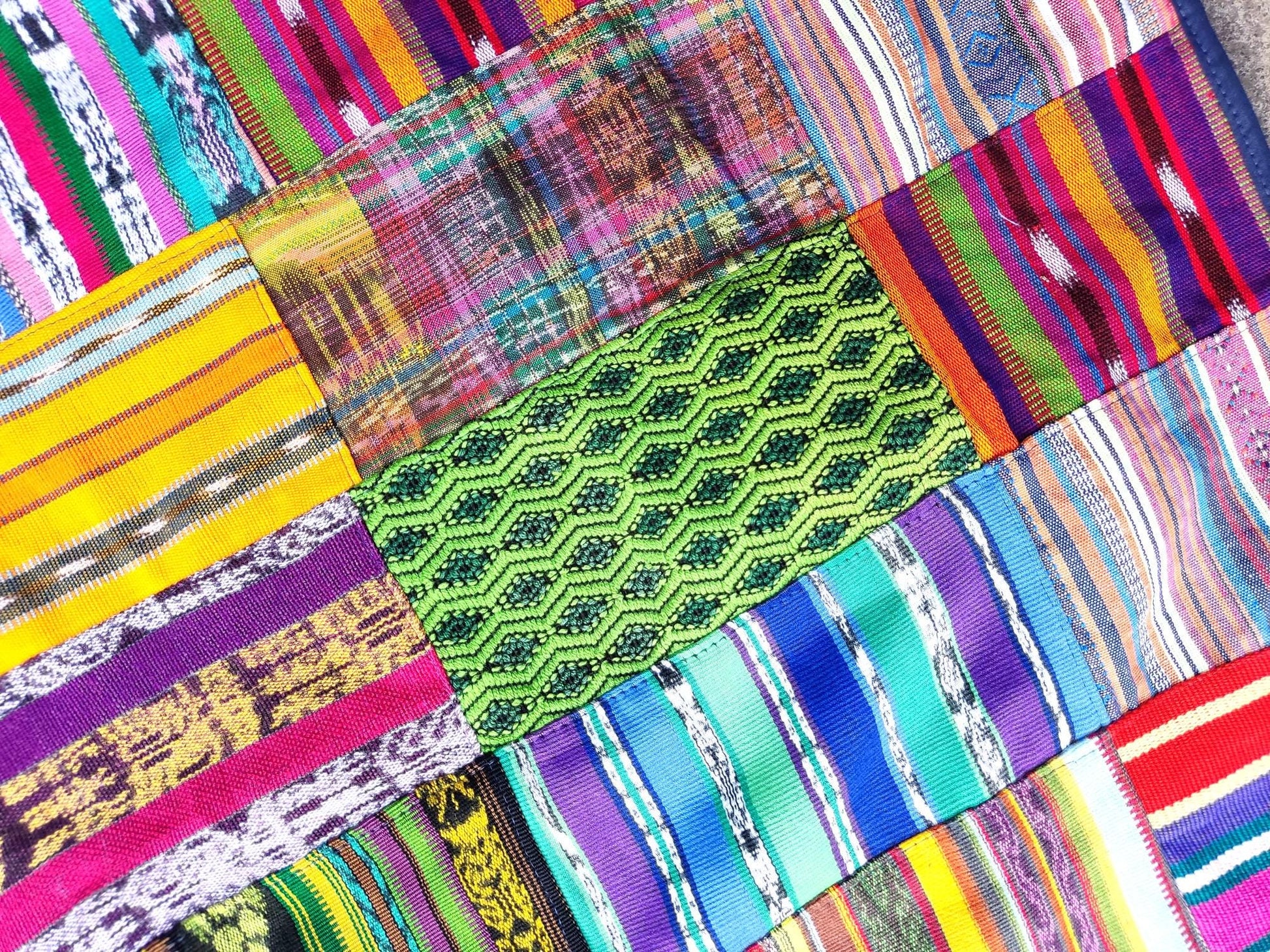 Multicolor Patchwork Quilt Huipil throw
