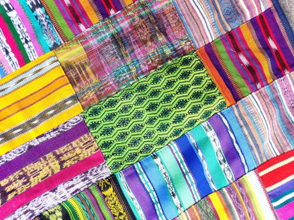 Multicolor Patchwork Quilt Huipil throw