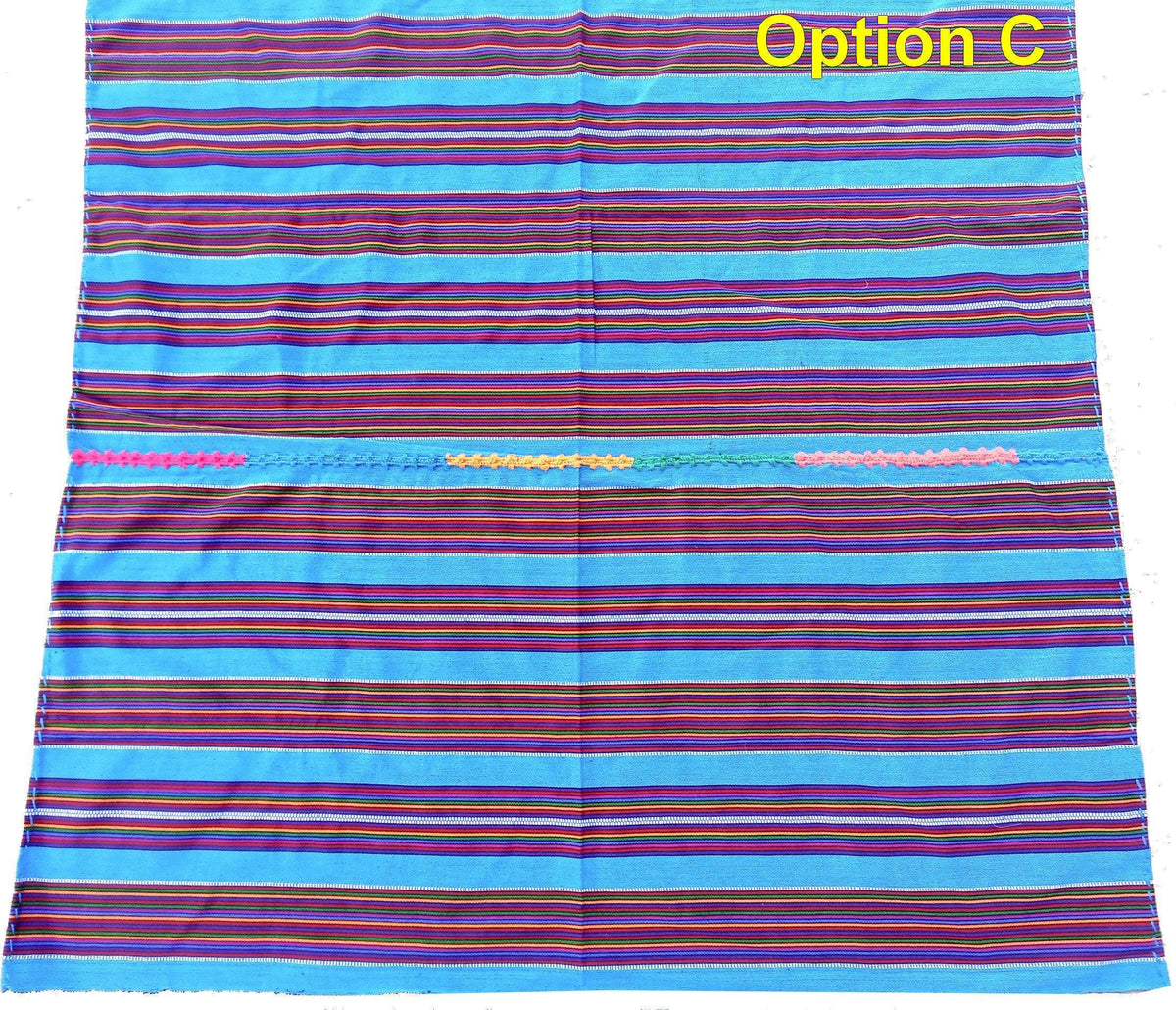 Guatemalan Handwoven Multicolor TSUTE - Tablecloth - Throw