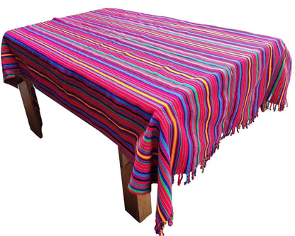Guatemalan Handwoven Multicolor TSUTE - Tablecloth - Throw