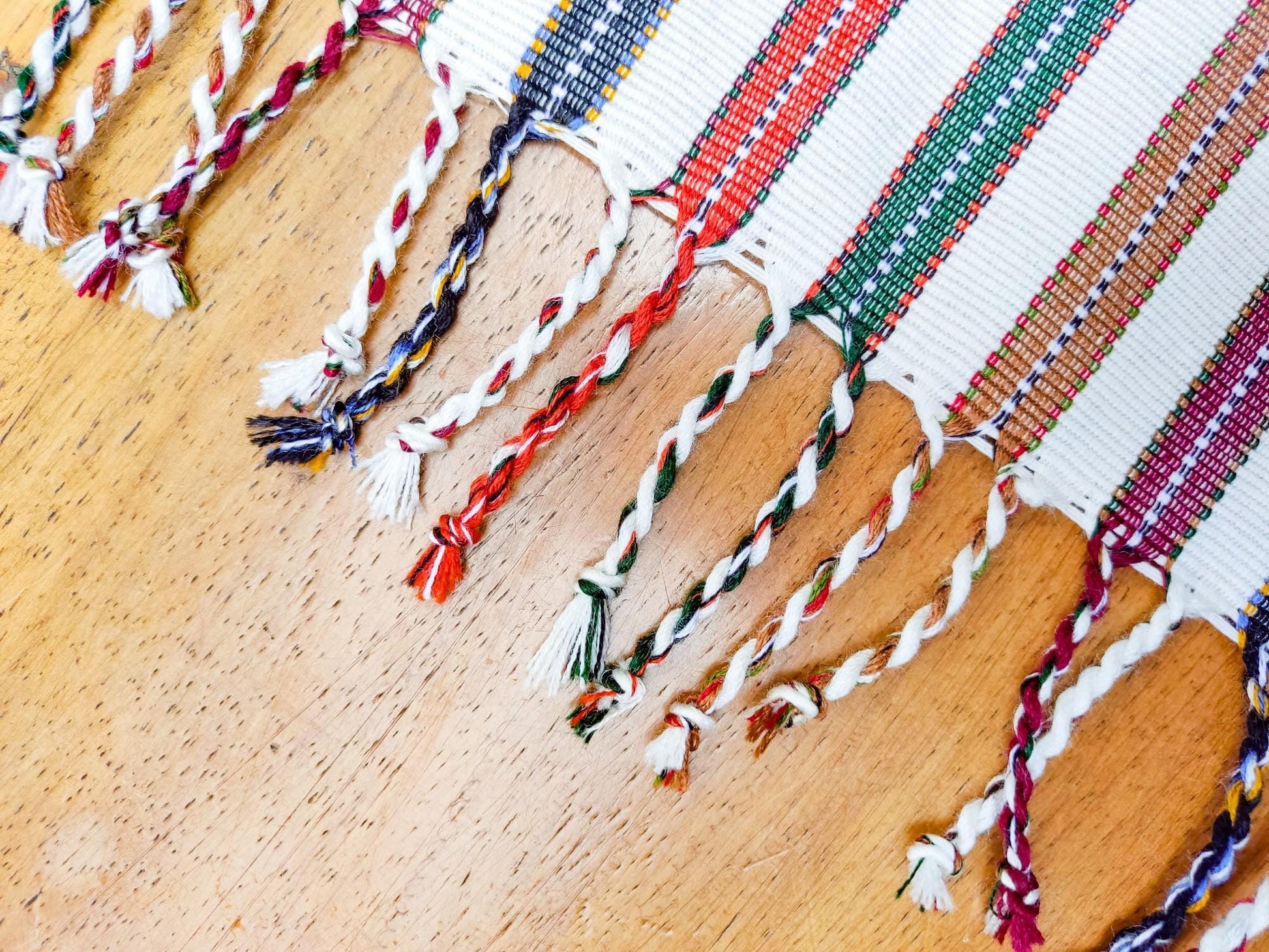 Guatemalan Handwoven Multicolor TSUTE - Tablecloth - Throw