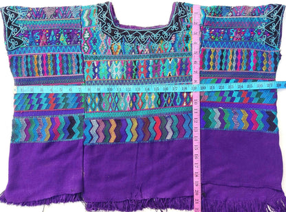 Vintage San Antonio Palopo Huipil Embroidery Geometric Pattern Cotton TAPESTRY And BLOUSE - Home Wall Decor Floral Wall Hanging Blouse