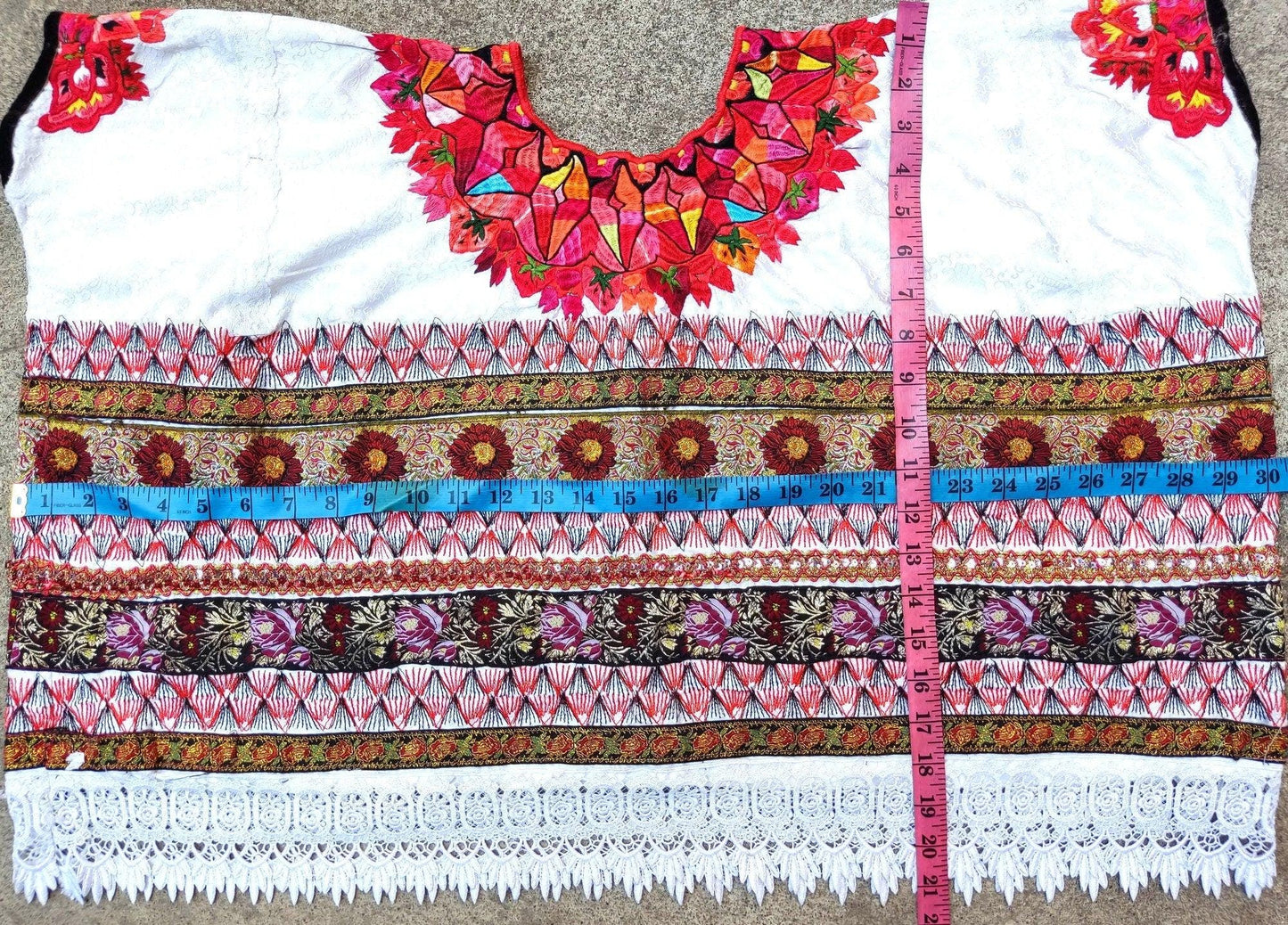 Vintage Guatemalan unique handmade weaved - AGUACATAN Huipil BLOUSE-