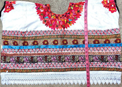 Vintage Guatemalan unique handmade weaved - AGUACATAN Huipil BLOUSE-
