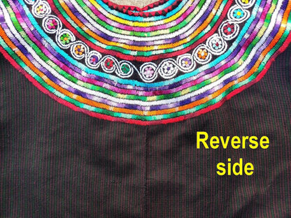 Vintage black unique Guatemala handmade weaved -Joyabaj huipil