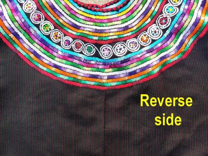 Vintage black unique Guatemala handmade weaved -Joyabaj huipil