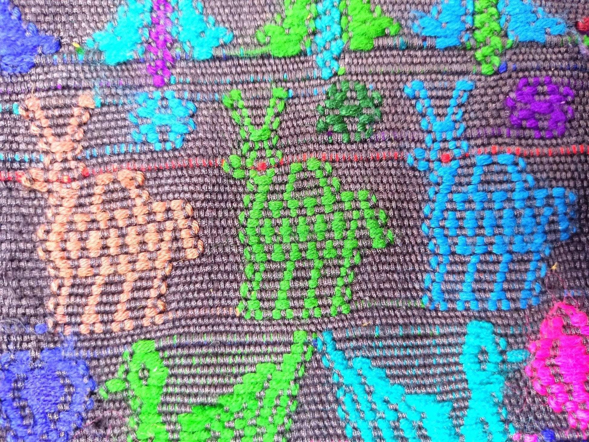 Vintage Guatemalan unique handmade weaved cotton -San Lucas Toliman-