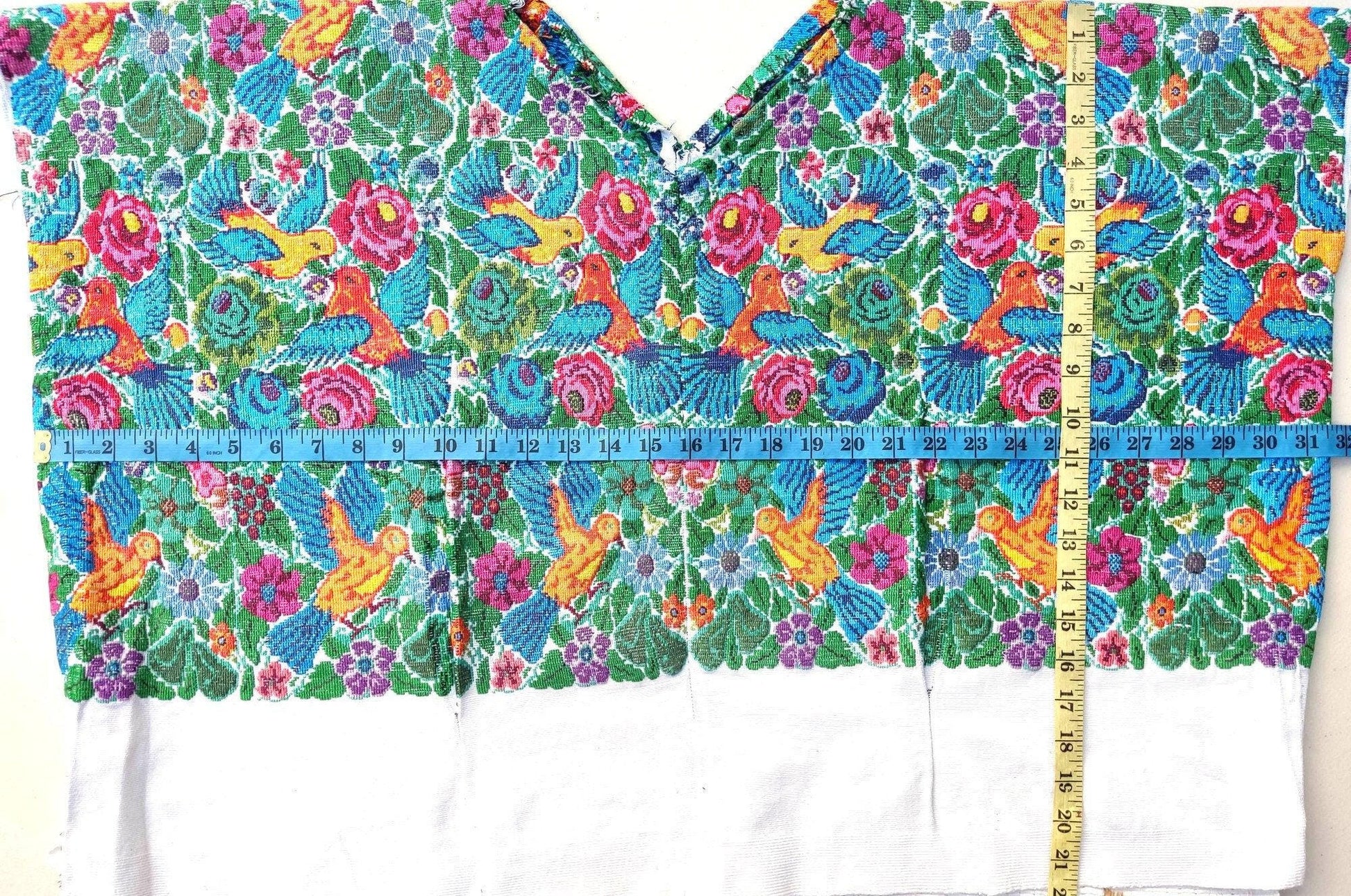 NEW! unique Guatemala handmade cotton runner -HUIPIL from San ANTONIO Aguas Calientes-