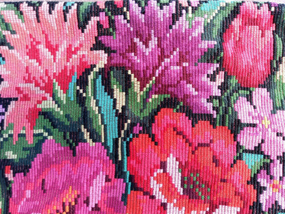 Vintage Guatemalan unique handmade Floral Chichicastenango cotton huipil