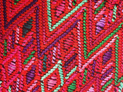 Vintage Black Red Unique Guatemala Handmade Weaved -Santa Maria de Jesus huipil-