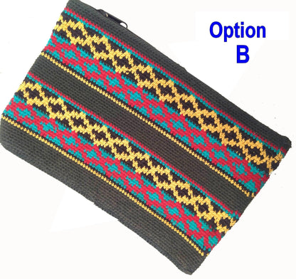 Cotton crocheted zippered coin purse