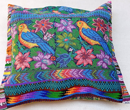 Cotton Guatemala hand pillow cover -San Antonio Aguas Calientes Huipil- 14x18 16x16 17x17 18x18