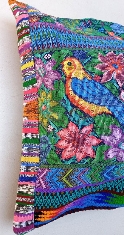 Cotton Guatemala hand pillow cover -San Antonio Aguas Calientes Huipil- 14x18 16x16 17x17 18x18