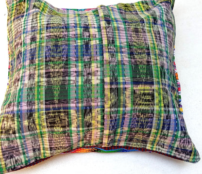 Cotton Guatemala hand pillow cover -San Antonio Aguas Calientes Huipil- 14x18 16x16 17x17 18x18