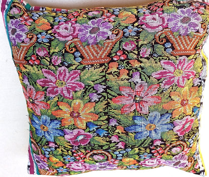 Cotton Guatemala hand pillow cover -Comalapa Huipil- 14x18 16x16 17x17 18x18