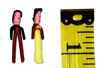 Guatemalan Artisans One Inch 6 WORRY DOLLS in a POUCH Available In Multiple Options - Woven Fabric Clothing Traditional Dolls