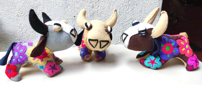Handmade Stuffed Artistic Multicolor LION And BUFFALO Felt Toy