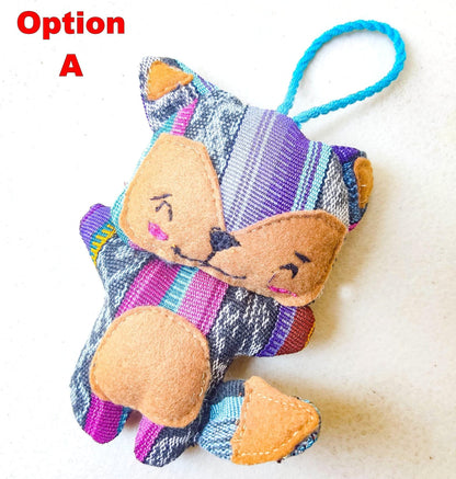 Multicolor Hanging ORNAMENT Padded Toy FOX