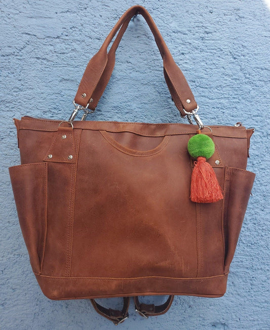 Dark Brown Bag, Convertible Backpack, Cross Body Bag,