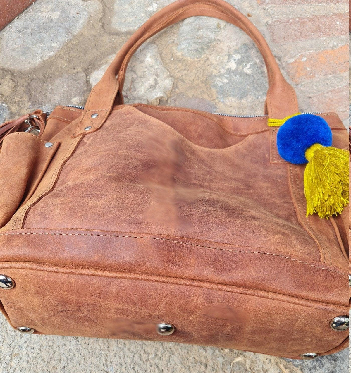 Tan Genuine LEATHER CONVERTIBLE BACKPACK Bag - Aesthetic Full Grain Leather Handles cross body And Handbags