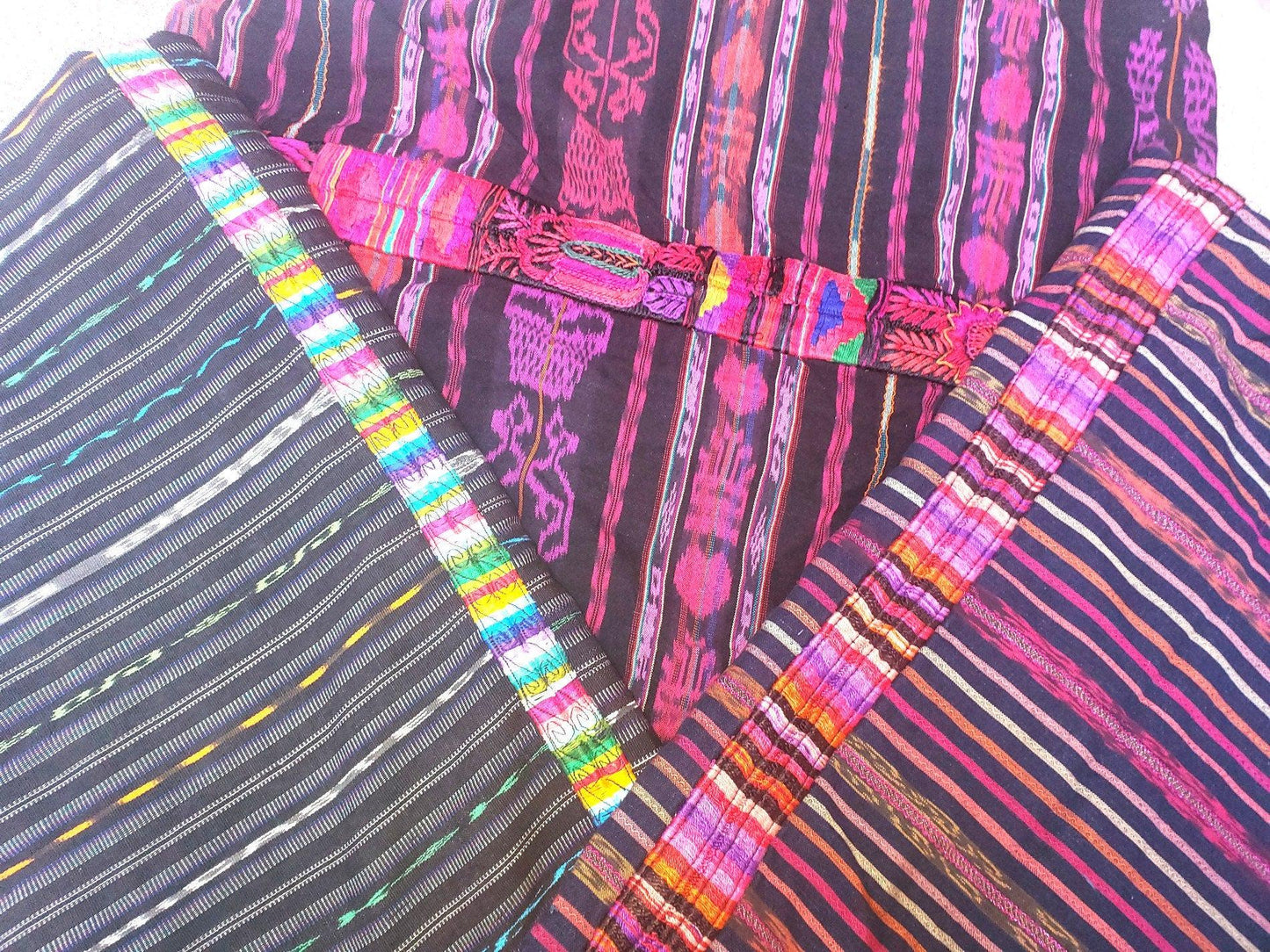 Vintage Handwoven Cotton Chichicastenango Guatemalan textile fabric per yard