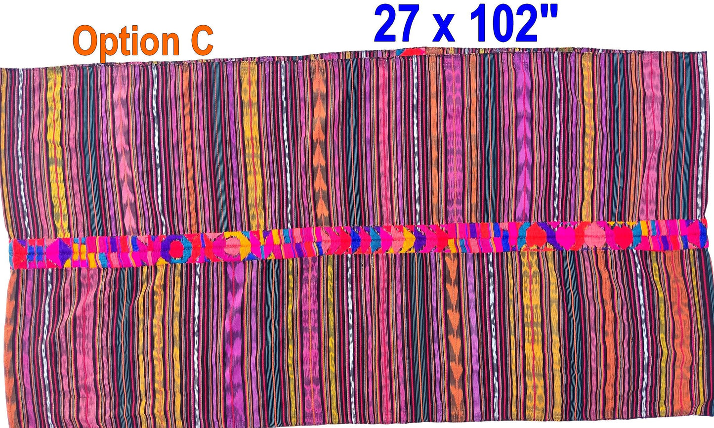 Vintage Handwoven Cotton Chichicastenango Guatemalan textile fabric per yard