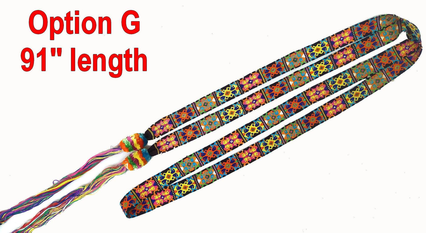Vintage unique Guatemala handmade weaved cotton TOCOYAL SASH
