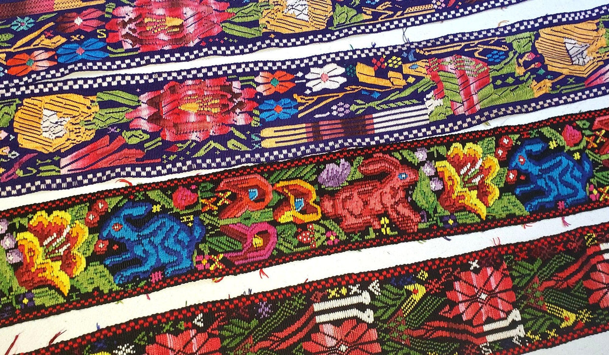 Vintage unique Guatemala handmade weaved cotton tocoyal
