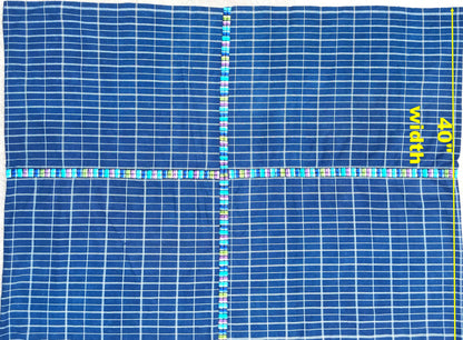 GUATEMALAN Santa Maria De Jesus Cotton Grid Corte FABRIC Per Yard - Vintage Embroidered Hand Woven Fabric