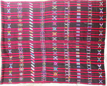 Vintage HANDWOVEN Cotton COLOTENANGO Guatemalan Textile Fabric Per Yard