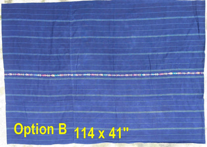 GUATEMALA Algodón Nahuala Lineal INDIGO Corte FABRIC cortado a medida - Vintage Bordado Tejido a Mano