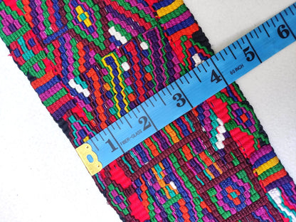 New Red Unique Guatemala Handmade WEAVED Cotton SASH CINTA from Nebaj