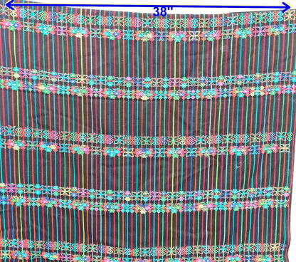 Vintage Handwoven Cotton Aguacatan Guatemalan textile fabric per yard