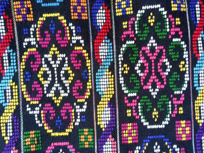 New unique Guatemala handmade weaved cotton multicolor Zunil Corte -Fabric per yard-